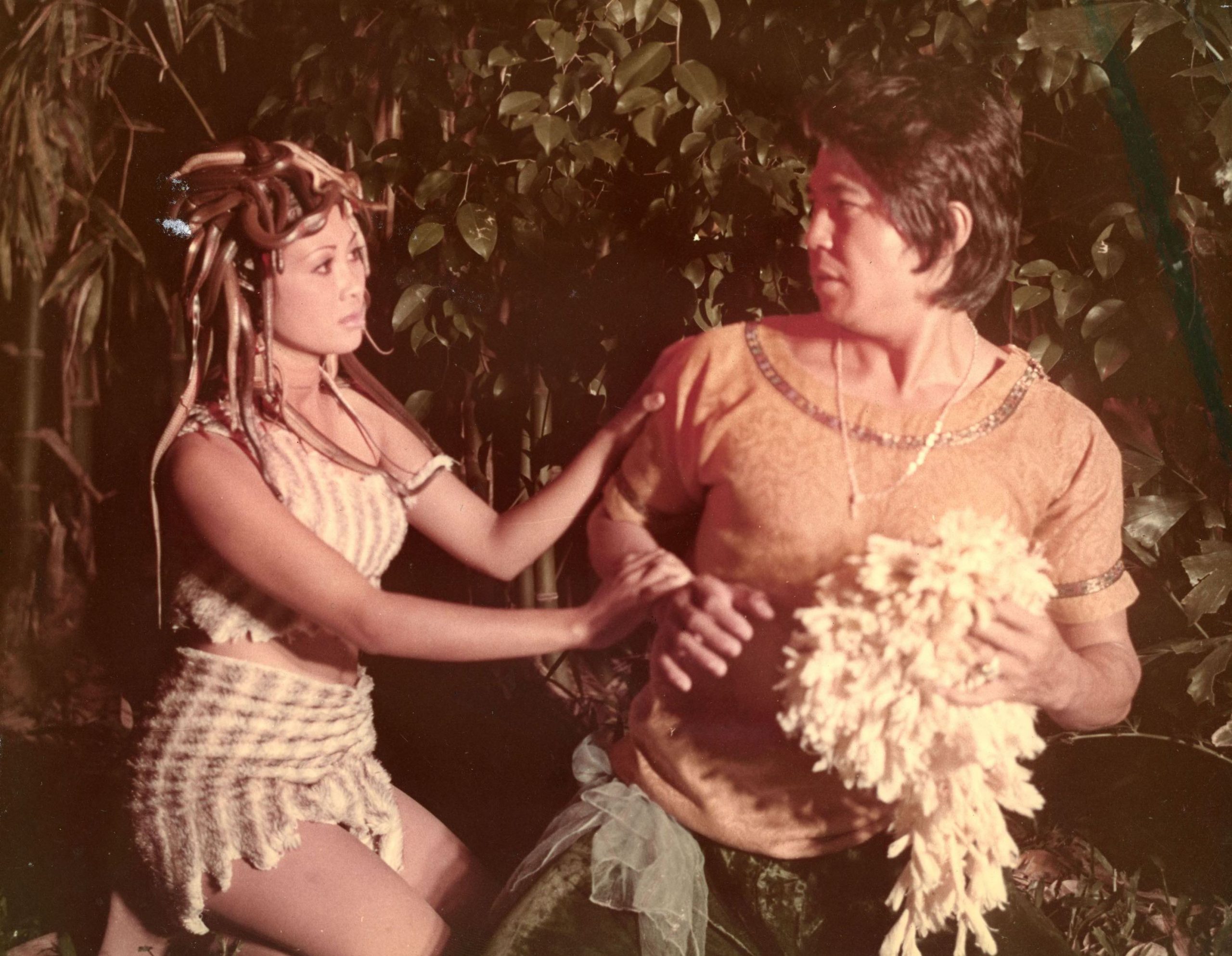 Dy Saveth and Chea Yuthorn in the film, 'Snake Girl ', directed by Houy Keng