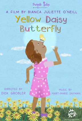 Yellow Daisy Butterfly poster